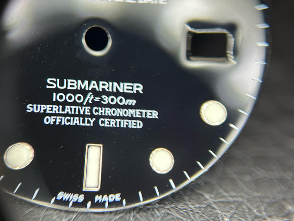 Load image into Gallery viewer, Rolex Submariner Black Swiss Made dial for model 16800 - 16610 FCD30090
