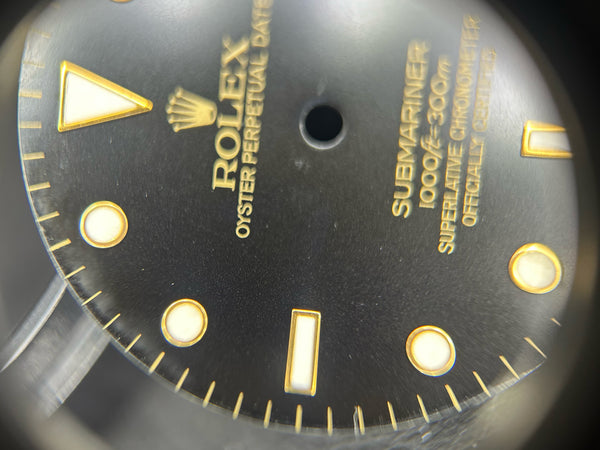 Load image into Gallery viewer, Rolex Submariner Black T<25 dial for model 16803 - 16808 - 16613 FCD30119
