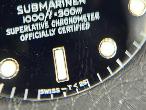 Load image into Gallery viewer, Rolex Submariner Black T<25 dial for model 16800 - 16610 FCD30122
