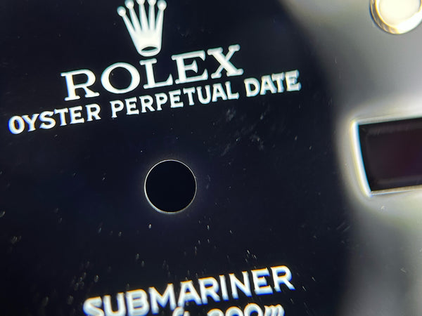 Load image into Gallery viewer, Rolex Submariner Black T<25 dial for model 16800 - 16610 FCD30122
