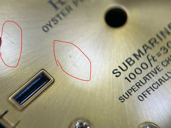 Load image into Gallery viewer, Rolex Submariner T<25 Champagne Serti Dial for model 16613 - 16618 FCD30124
