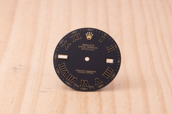 Load image into Gallery viewer, Rolex Datejust II Black Roman dial for model 116333 FCD30154
