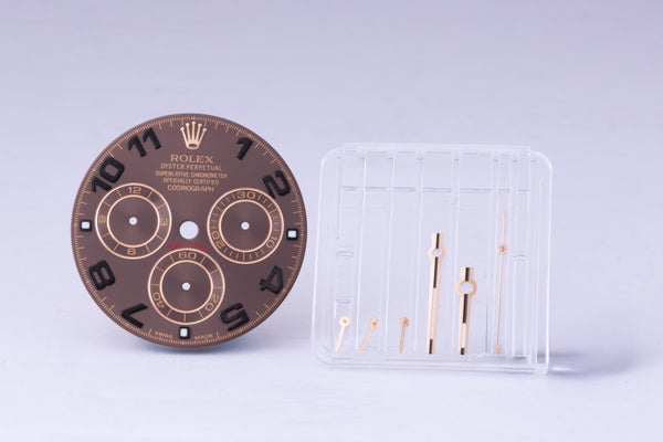Load image into Gallery viewer, Rolex Daytona Chocolate Arabic Dial for 116505 - 116515 W Hands FCD30186

