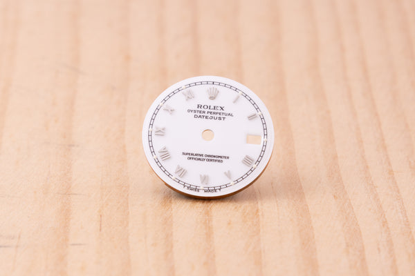 Load image into Gallery viewer, Rolex ladies Skinny White Roman Dial for model 69174 - 79174 FCD30243
