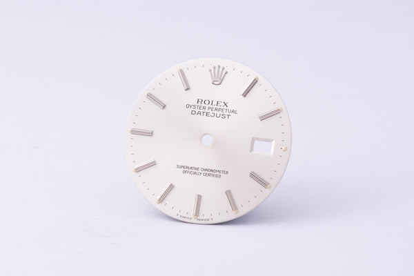 Load image into Gallery viewer, Rolex Datejust Silver Stick dial for model 16014 - 16030 FCD30249
