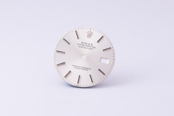 Load image into Gallery viewer, Rolex Datejust Silver Stick dial for model 16014 - 16030 FCD30250
