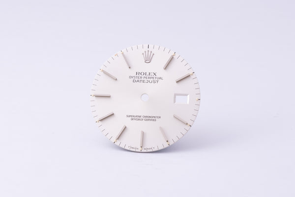 Load image into Gallery viewer, Rolex Datejust Silver Stick dial for model 16014 - 16030 FCD30262

