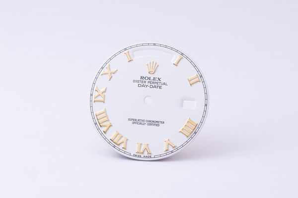 Load image into Gallery viewer, Rolex Day-Date White Roman dial for model 218238 FCD30293

