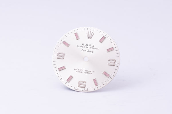 Load image into Gallery viewer, Rolex Airking 34mm Silver Dial Pink Sticks for 114200 FCD30314
