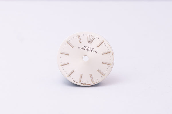 Load image into Gallery viewer, Rolex Oyster Perpetual silver dial for model 76180 FCD30323
