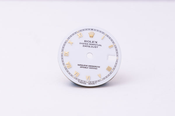 Load image into Gallery viewer, Rolex ladies Skinny White Roman Dial for model 69173 FCD30327
