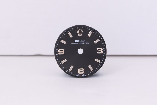 Load image into Gallery viewer, Rolex Oyster Perpetual black arabic dial for model 76180 FCD30365

