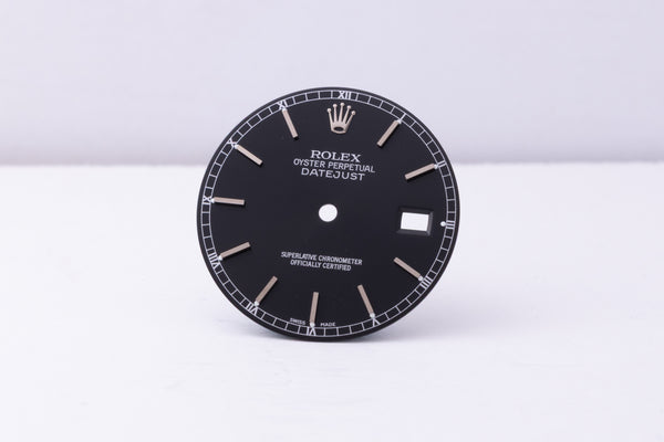 Load image into Gallery viewer, Rolex Datejust Black Stick Dial for 16200 - 16234 FCD30414
