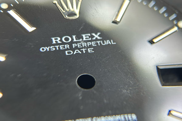 Load image into Gallery viewer, Rolex Black Stick marker Dial for model 15200 FCD30420
