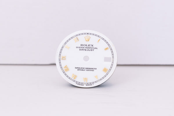 Load image into Gallery viewer, Rolex ladies Skinny White Roman Dial for model 69173 - 79173 FCD30452
