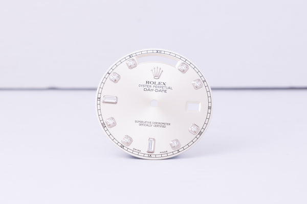 Load image into Gallery viewer, Rolex Day-Date II 41mm Silver Diamond Dial for model 218239 FCD30560
