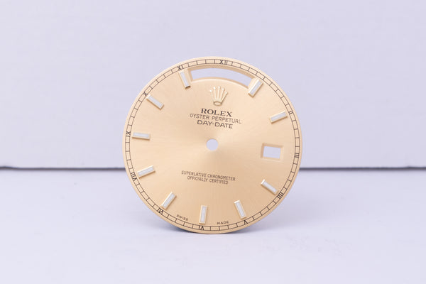 Load image into Gallery viewer, Rolex Day-Date Champagne Index dial for model 218238 FCD30570
