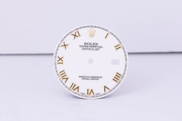 Load image into Gallery viewer, Rolex Datejust White  Roman Dial for Model 16013 - 16233 FCD30595

