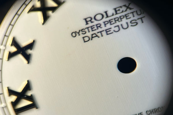 Load image into Gallery viewer, Rolex Datejust White  Roman Dial for Model 16013 - 16233 FCD30595
