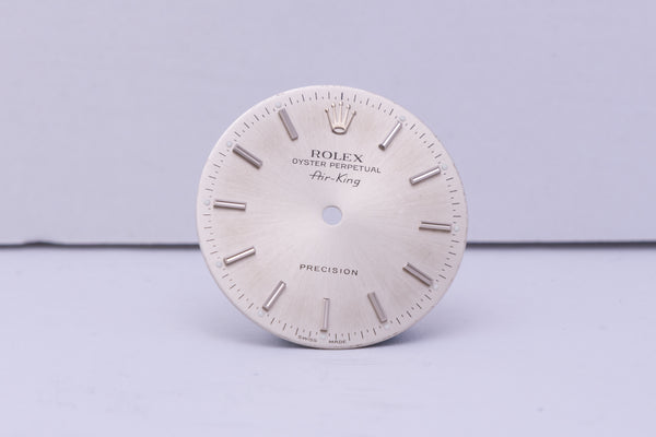 Load image into Gallery viewer, Rolex Airking Silver Stick Dial for model 14000 - 14010 FCD30600
