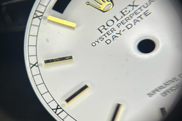 Load image into Gallery viewer, Rolex Day-Date White Stick Dial for model 18038 - 18238 FCD30608
