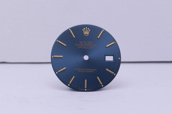Load image into Gallery viewer, Rolex Mens Datejust Blue Stick Dial for 16013 - 16233 FCD30613
