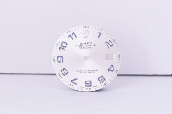 Load image into Gallery viewer, Rolex Datejust II Silver Blue Arabic for model 116334 - 116300 FCD30661
