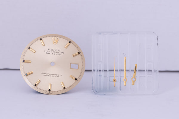 Load image into Gallery viewer, Rolex Datejust Champagne index Dial w/ hands for 1601 FCD30692
