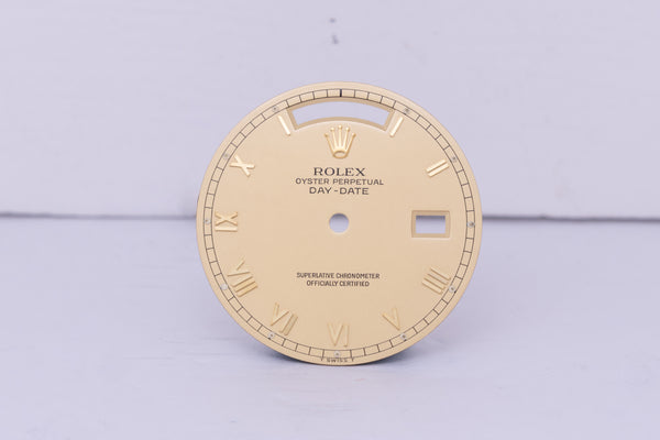 Load image into Gallery viewer, Rolex Day-Date Skinny Champagne Roman Dial for 18038 - 18238 FCD30736
