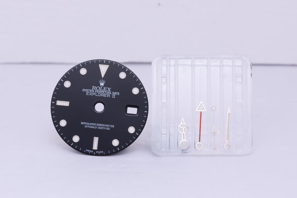 Load image into Gallery viewer, Rolex Explorer II Black Swiss Made Dial for 16570 - 16550 FCD30750
