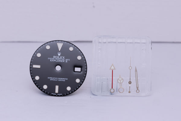 Load image into Gallery viewer, Rolex Explorer II Black Swiss Made Dial for 16570 - 16550 FCD30751

