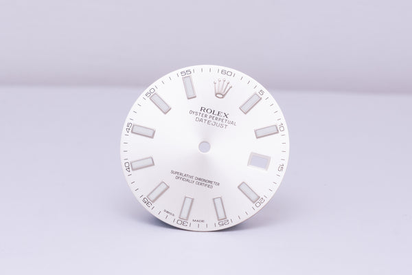 Load image into Gallery viewer, Rolex Datejust II Silver Stick Dial for 116300 -116334 FCD30765
