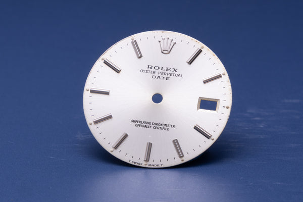 Load image into Gallery viewer, Rolex Date silver stick dial for model 15000 - 15200 FCD30971
