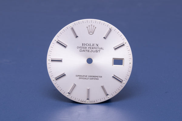 Load image into Gallery viewer, Rolex Datejust Silver Index Dial for model 16014 - 16030 - 16200 FCD30991
