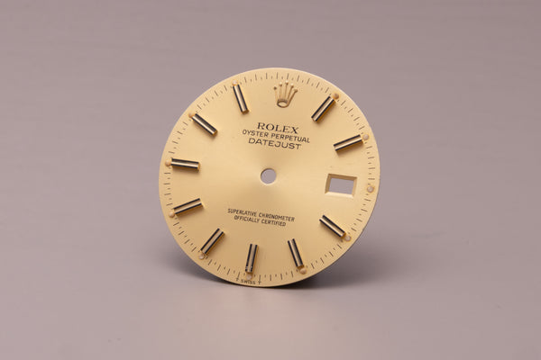 Load image into Gallery viewer, Rolex Datejust Champagne Stick marker dial for model 16233 FCD31020
