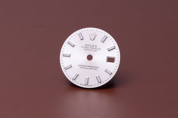 Load image into Gallery viewer, Rolex Ladies Silver Lumi Stick Dial for model 179174 FCD31030
