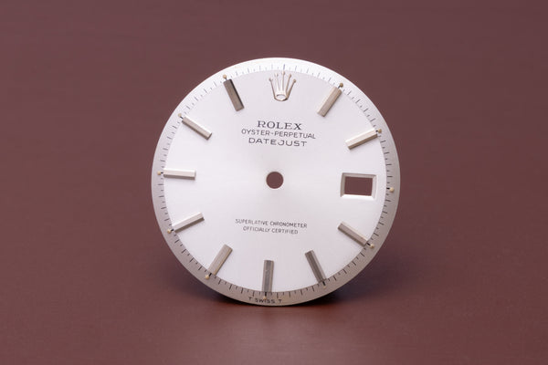 Load image into Gallery viewer, Rolex Datejust Silver Stick dial for model 1601 FCD31031
