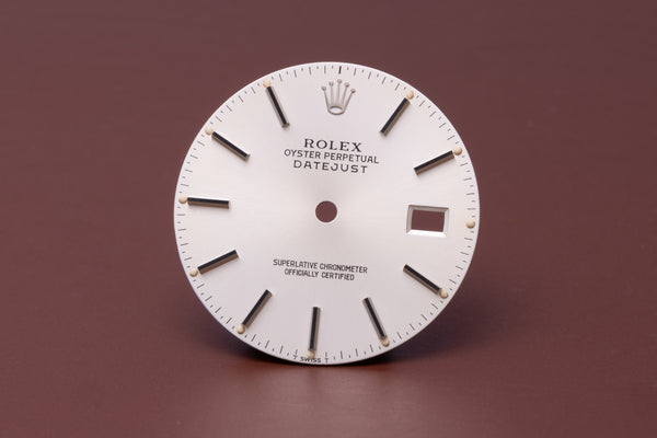 Load image into Gallery viewer, Rolex Datejust Silver Stick dial for model 16014 - 16030 FCD31037
