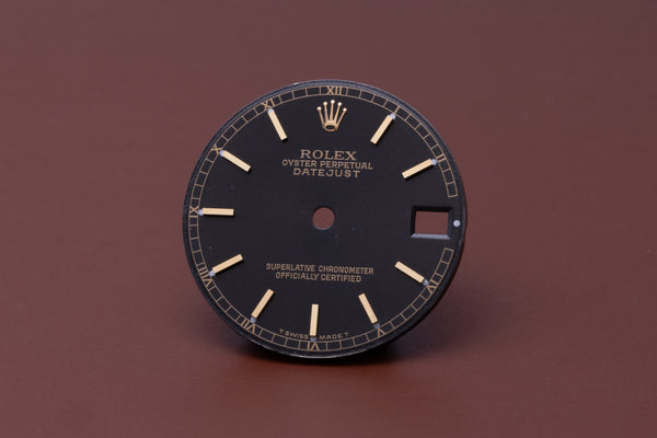 Load image into Gallery viewer, Rolex Midsize Datejust Black Stick marker dial for model 68273 FCD31045
