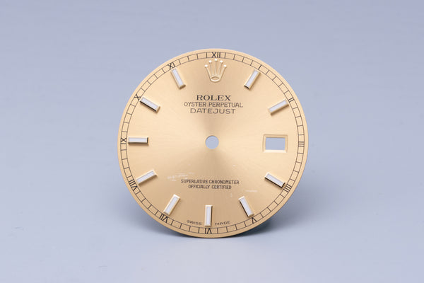 Load image into Gallery viewer, Rolex Mens Datejust DAMAGED Champagne Lumi Stick Dial for 116233 FCD31054
