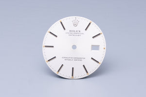 Rolex Datejust Silver Black Lacquer Stick dial for model 16014 - 16030 FCD31060