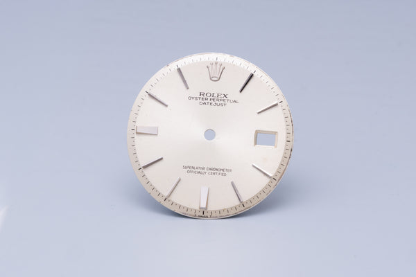 Load image into Gallery viewer, Rolex Datejust Spotted Silver Stick Marker dial for 1601 - 1603 FCD31067
