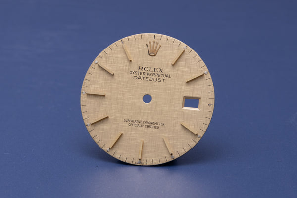 Load image into Gallery viewer, Rolex Datejust Champagne Linen Stick Dial for model 16013 - 16233 FCD31078
