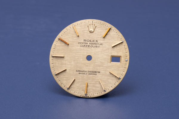 Load image into Gallery viewer, Rolex Datejust Champagne Linen Stick Dial for model 16013 - 16233 FCD31079
