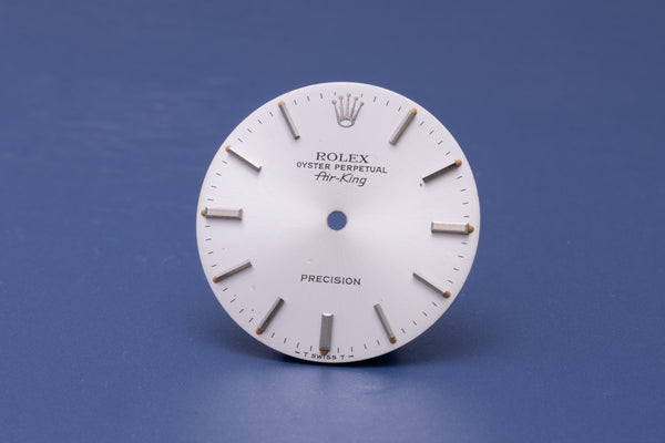 Load image into Gallery viewer, Rolex Air-King Silver Stick dial for model 5500 FCD31081
