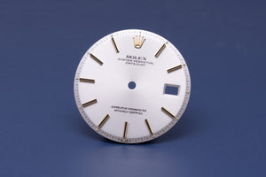 Rolex Datejust Silver Black Enamel Stick Dial for model 1625 FCD31134