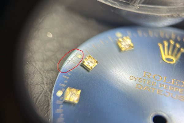 Load image into Gallery viewer, Rolex Mens Blue Damaged Diamond Dial for 16013 - 16233 FCD31183
