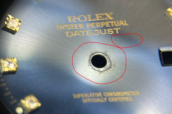 Load image into Gallery viewer, Rolex Mens Blue Damaged Diamond Dial for 16013 - 16233 FCD31183
