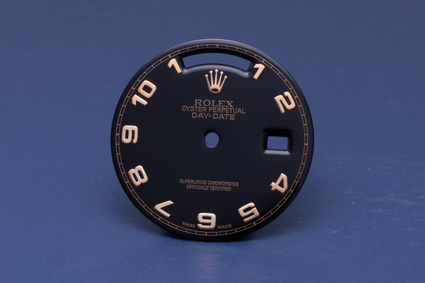 Load image into Gallery viewer, Rolex Day-Date Black Arabic dial for model 118235 FCD31186
