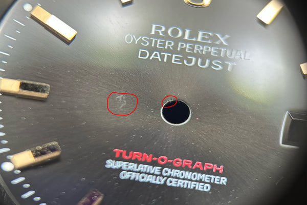 Load image into Gallery viewer, Rolex Turn-o-Graph Black Stick Dial for Model 116261 FCD31188
